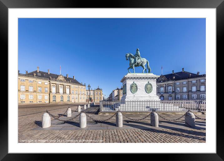 COPENHAGEN Amalienborg Palace Square with statue Framed Mounted Print by Melanie Viola