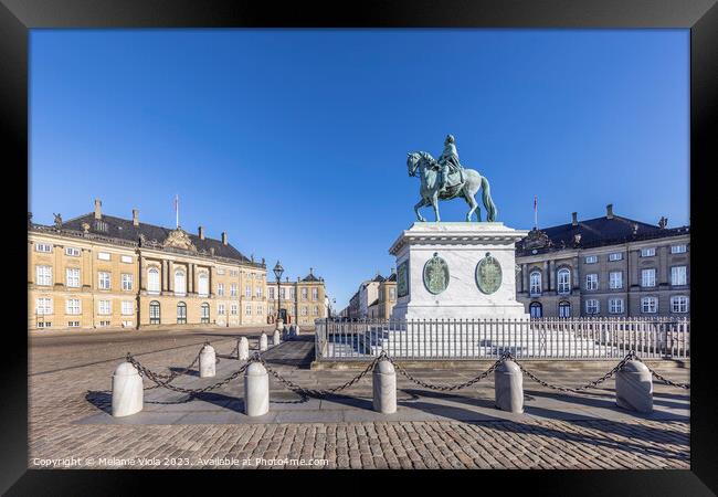 COPENHAGEN Amalienborg Palace Square with statue Framed Print by Melanie Viola