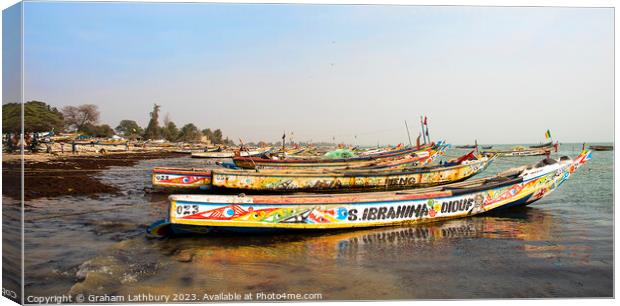 Porte Sarene, Senegal, Fishing Boats Canvas Print by Graham Lathbury