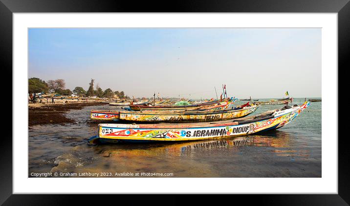 Porte Sarene, Senegal, Fishing Boats Framed Mounted Print by Graham Lathbury