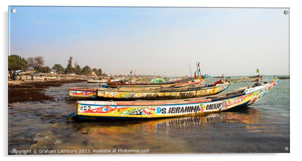 Porte Sarene, Senegal, Fishing Boats Acrylic by Graham Lathbury