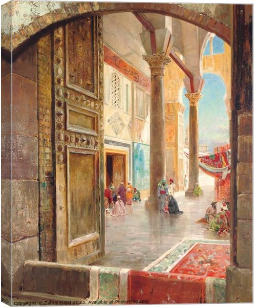 Artsy Damascus Palace Canvas Print by Zahra Majid