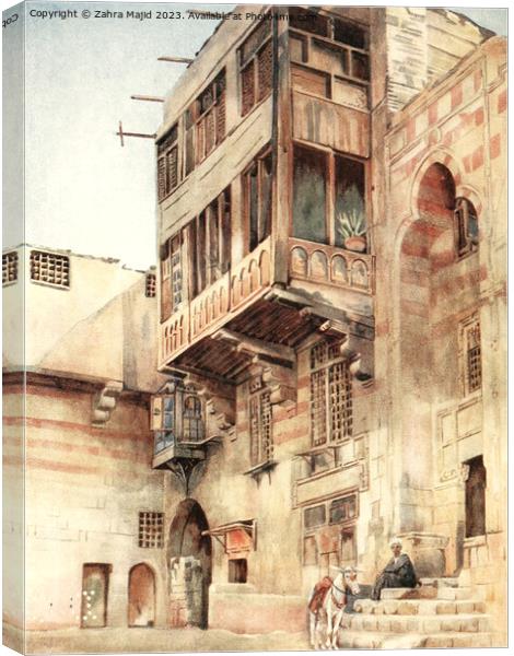 Vintage feel of the Damascus palace Canvas Print by Zahra Majid
