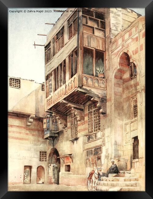 Vintage feel of the Damascus palace Framed Print by Zahra Majid