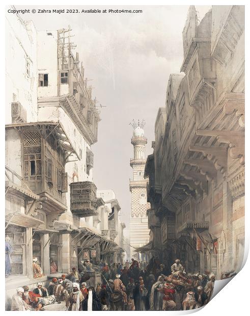 Cairo Mosque Old City Print by Zahra Majid