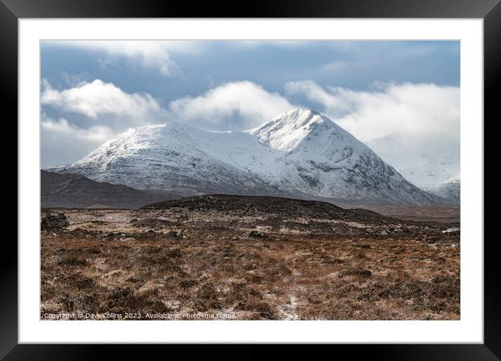 Black Mount Area (Am Monadh Bubh) in Glencoe, Highlands, Scotland Framed Mounted Print by Dave Collins