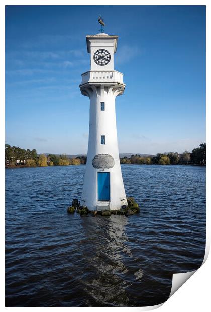 Roath Parks Iconic Scott Memorial Lighthouse Print by Steve Purnell