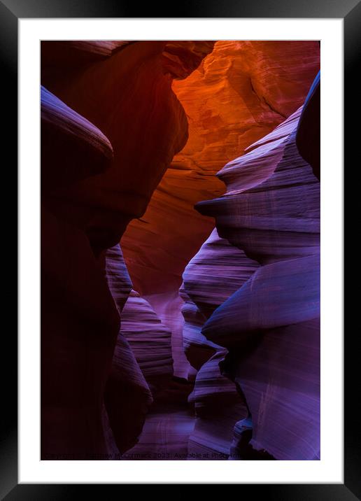 Lower Antelope Canyon 3 Framed Mounted Print by Matthew McCormack