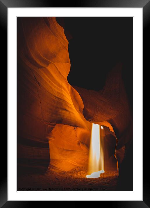 Ray of Light - Upper Antelope Canyon 2 Framed Mounted Print by Matthew McCormack