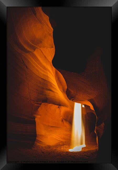 Ray of Light - Upper Antelope Canyon 2 Framed Print by Matthew McCormack