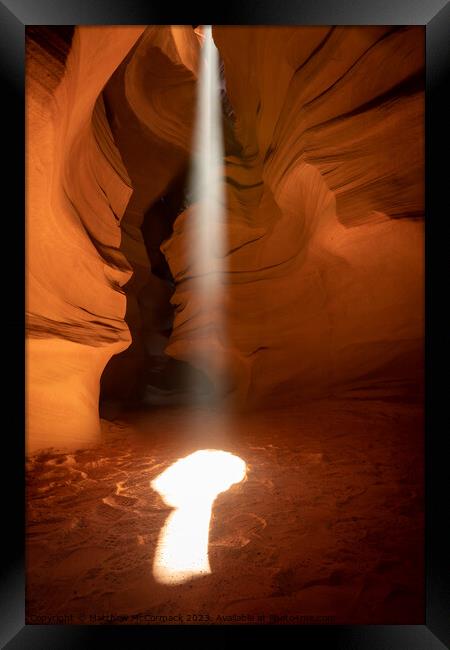 Ray of Light - Upper Antelope Canyon 1 Framed Print by Matthew McCormack