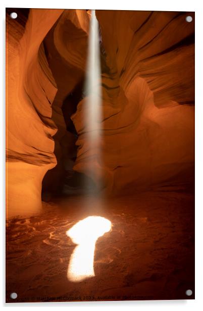 Ray of Light - Upper Antelope Canyon 1 Acrylic by Matthew McCormack