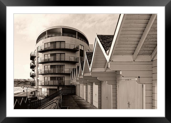 North Bay Scarborough Beach Huts Framed Mounted Print by Steve Smith