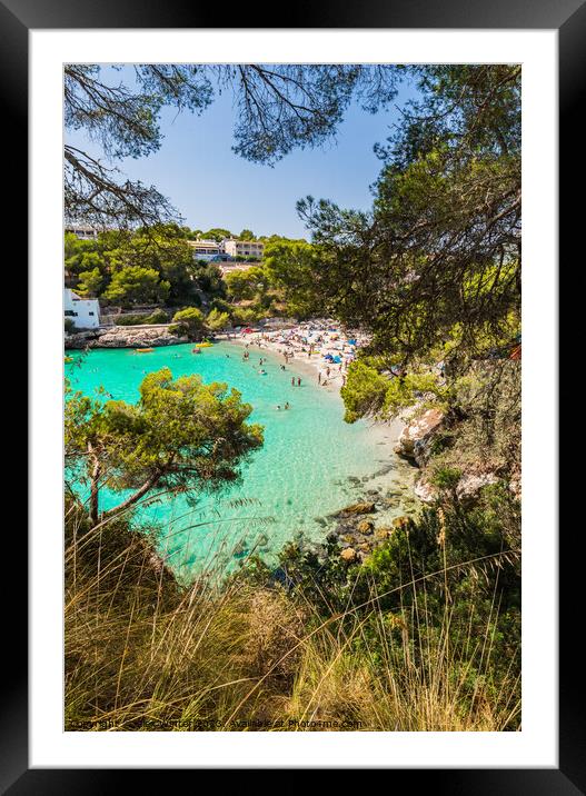 Beach of Cala Santanyi bay on Majorca Framed Mounted Print by Alex Winter