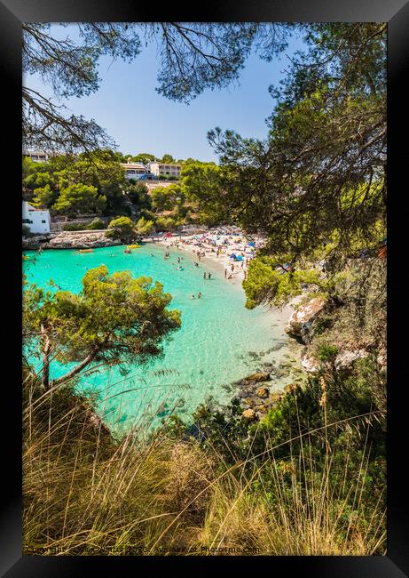 Beach of Cala Santanyi bay on Majorca Framed Print by Alex Winter