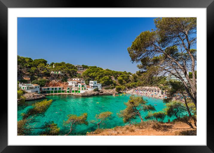 Cala santanyi spain Framed Mounted Print by Alex Winter