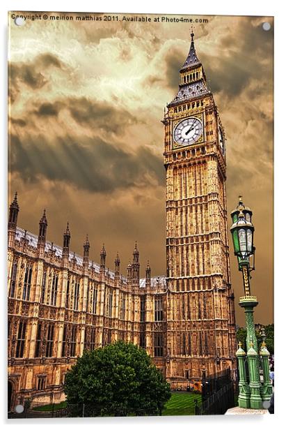 house of commons clock tower Acrylic by meirion matthias