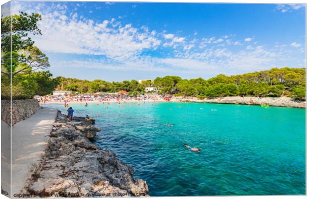 Cala Mondrago beach on Mallorca Canvas Print by Alex Winter