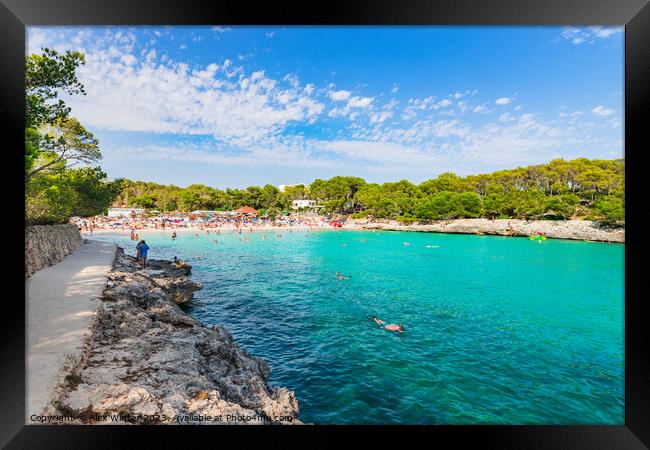 Cala Mondrago beach on Mallorca Framed Print by Alex Winter