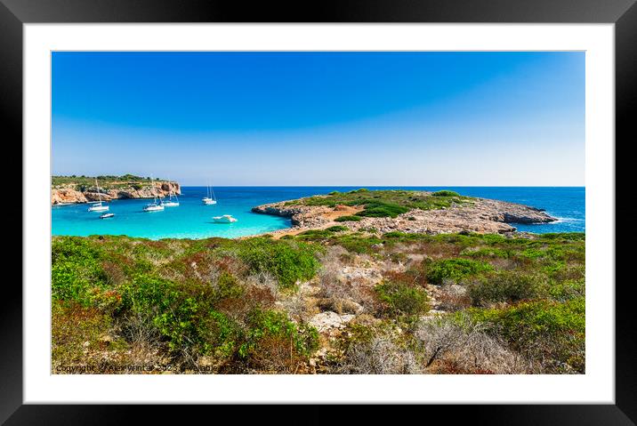 Cala Varques Spain Framed Mounted Print by Alex Winter