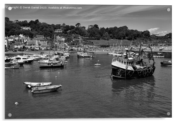 The Majestic Lyme Regis Harbour Acrylic by Derek Daniel