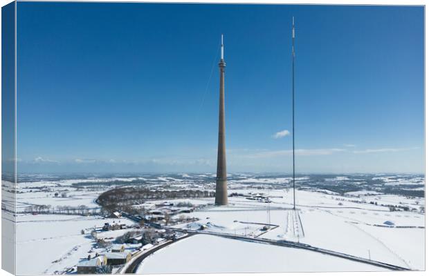 The Emley Moor transmitting station Canvas Print by Apollo Aerial Photography