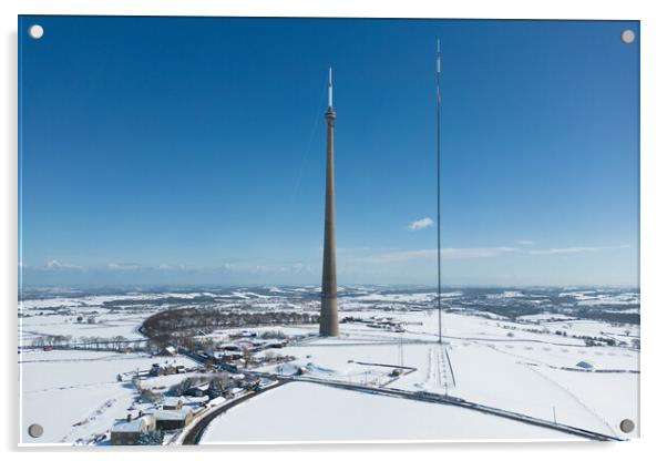 The Emley Moor transmitting station Acrylic by Apollo Aerial Photography