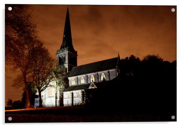 Wentworth Church Rotherham Acrylic by Apollo Aerial Photography