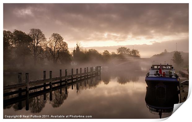 Mist on the Thames Print by Neal P