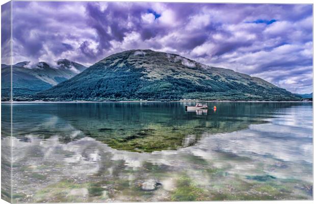 Loch Linnhe Reflection Canvas Print by Valerie Paterson