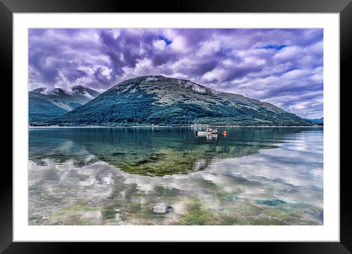 Loch Linnhe Reflection Framed Mounted Print by Valerie Paterson