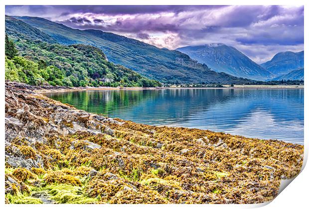 A view to Ballachulish Print by Valerie Paterson