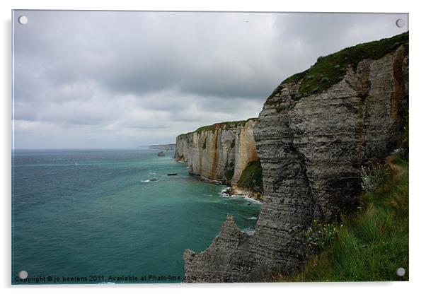 cliffs of Étretat Acrylic by Jo Beerens