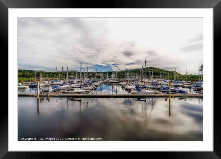 Reflections on Inverkip Marina Framed Mounted Print by RJW Images