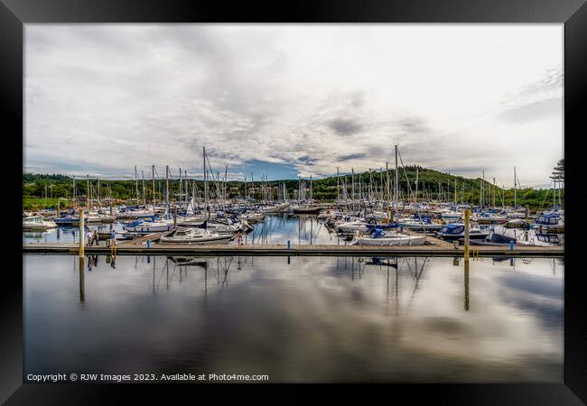 Reflections on Inverkip Marina Framed Print by RJW Images