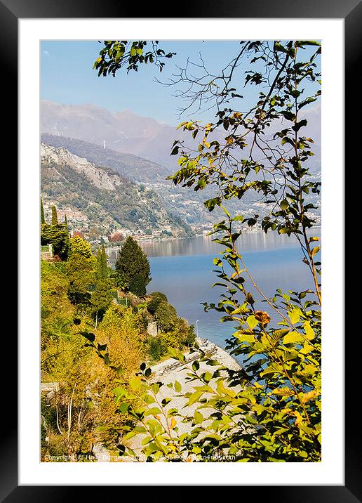Italy's Depths Unveiled: Lake Como Framed Mounted Print by Holly Burgess