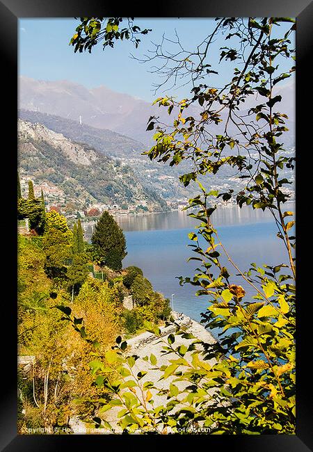 Italy's Depths Unveiled: Lake Como Framed Print by Holly Burgess
