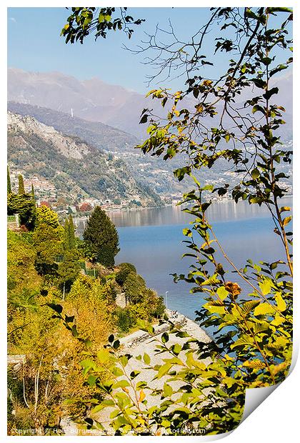 Italy's Depths Unveiled: Lake Como Print by Holly Burgess