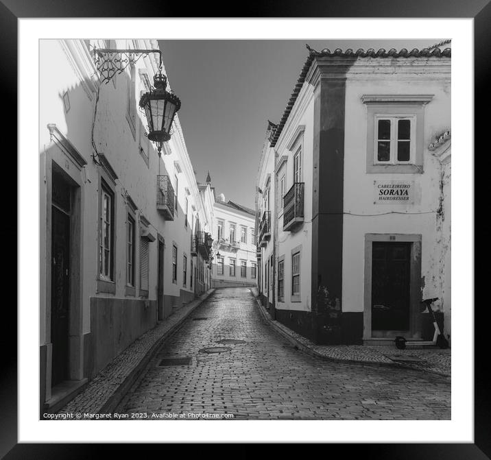 Serene Backstreets of Faro Framed Mounted Print by Margaret Ryan