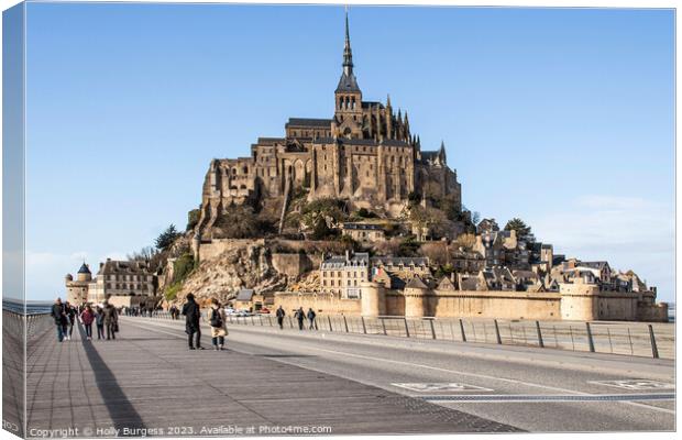 Mont Saint-Michel France Normandy Canvas Print by Holly Burgess
