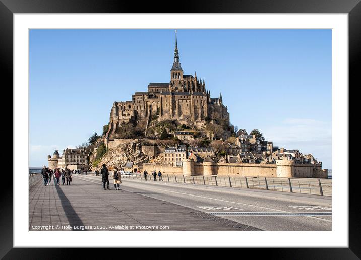 Mont Saint-Michel France Normandy Framed Mounted Print by Holly Burgess