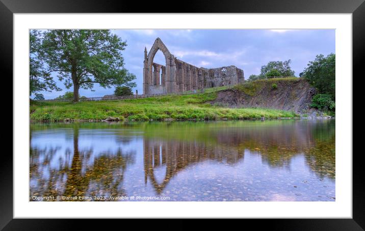 Riverside Priory Framed Mounted Print by Darrell Evans