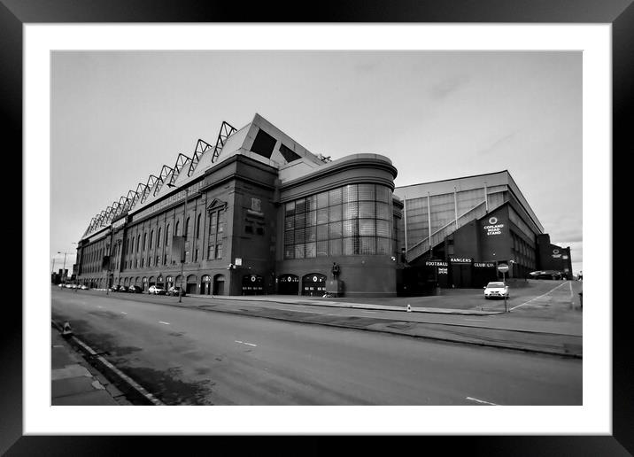 Ibrox stadium, home of Glasgow Rangers FC Framed Mounted Print by Allan Durward Photography