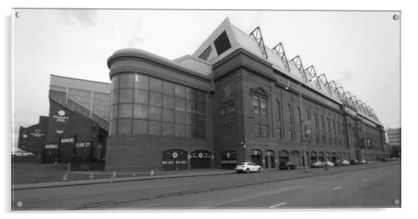Ibrox stadium Glasgow, Scotland. Acrylic by Allan Durward Photography