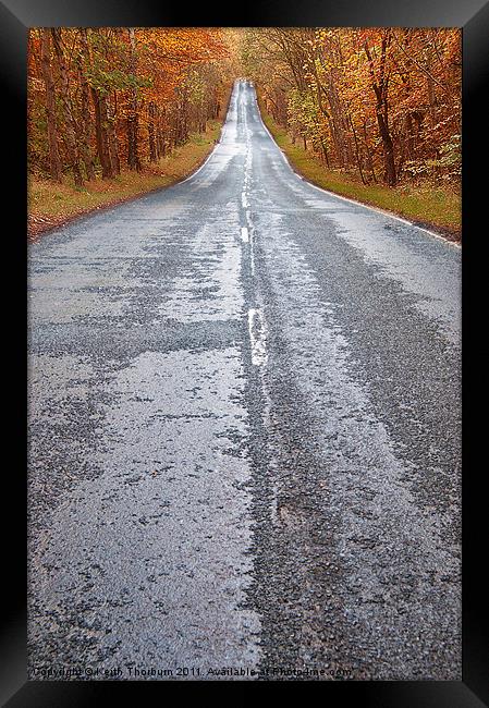 Autumn Road Framed Print by Keith Thorburn EFIAP/b