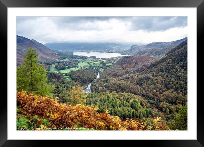 View to Keswick Framed Mounted Print by Darrell Evans