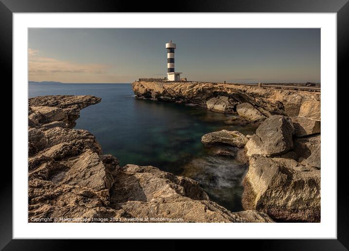 Lighthouse of Colonia de Sant Jordi Framed Mounted Print by MallorcaScape Images