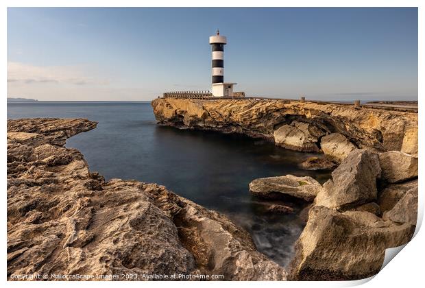 Lighthouse of Colonia de Sant Jordi Print by MallorcaScape Images