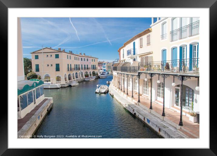 Little Venice in Port Girmaud France  Framed Mounted Print by Holly Burgess