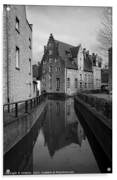 River Demer and 'Het Spijker' Diest, Belgium Acrylic by Imladris 